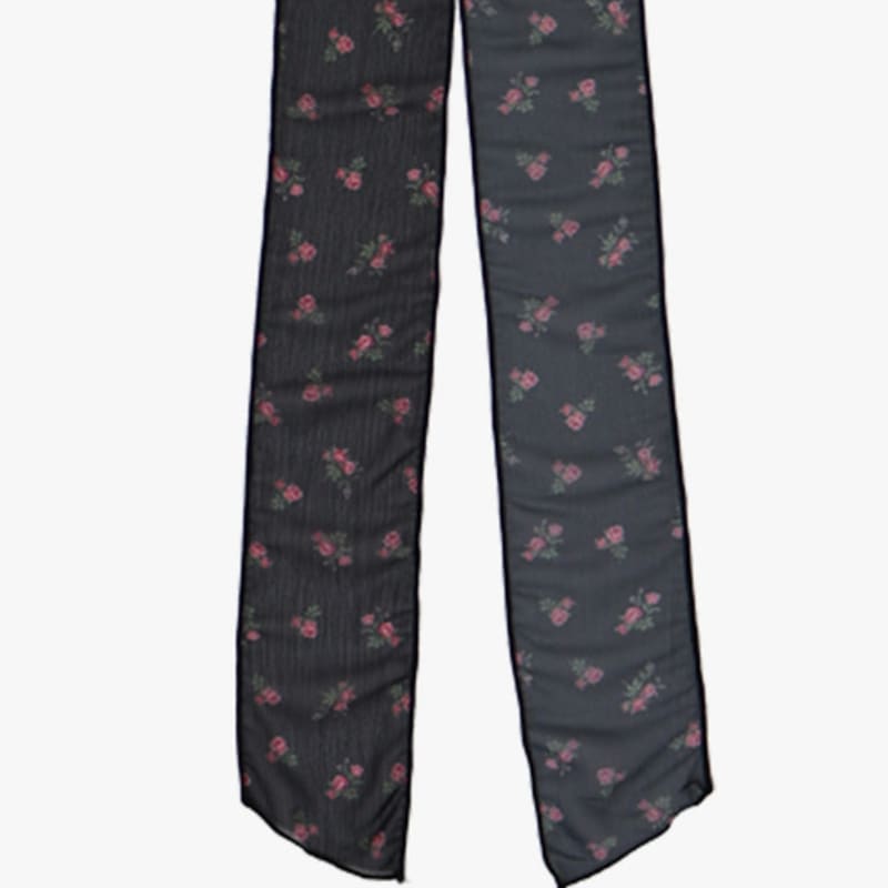 PINK PINEAPPLE ROSY SHEER SCARF_BLACK