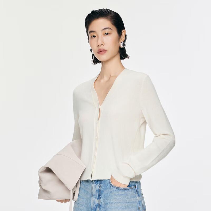 JNBY Women's Slim Fit V-Neck Cashmere Knit Sweater