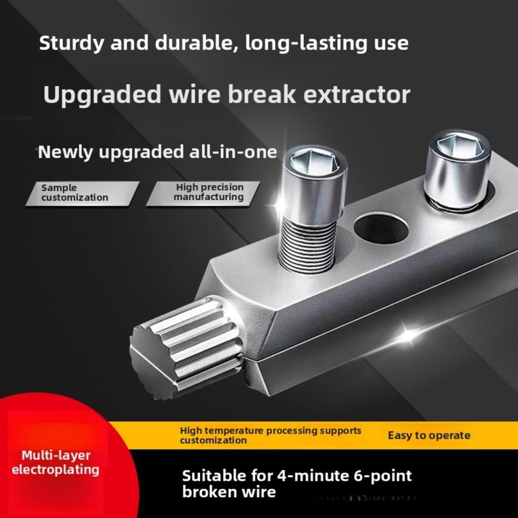 Kit universal de extragere a șuruburilor și bolțurilor - instrument de reparare a filetului de 1/2 "și 3/4" cu mâner cu arc, utilizat pentru întreținerea conductelor casnice și industriale