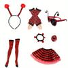 2026 Halloweenový kostým včelky Cosplay Set s křídly, pláštěm, čelenkou a brýlemi pro dospělé a děti
