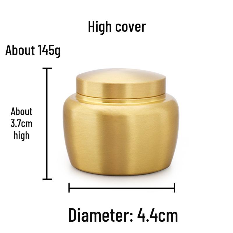 Mini Brass Incense Powder Pot - Sealed Storage and Ceremony Bottle Box