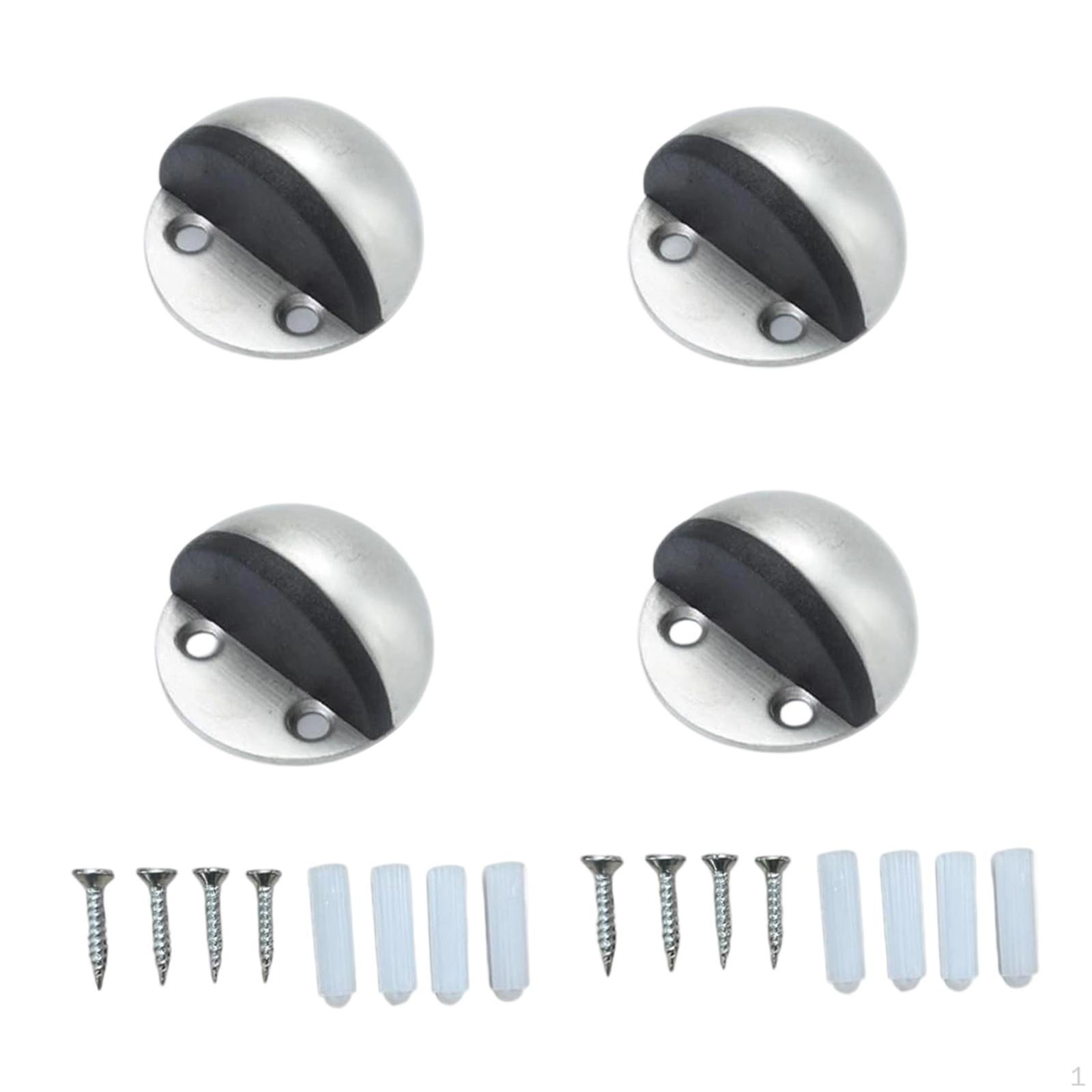 

4 Pieces Ski Wall Mount Display Rack Holder Stainless Steel Vertical Hanger Clip Organizer with Edge серебряный