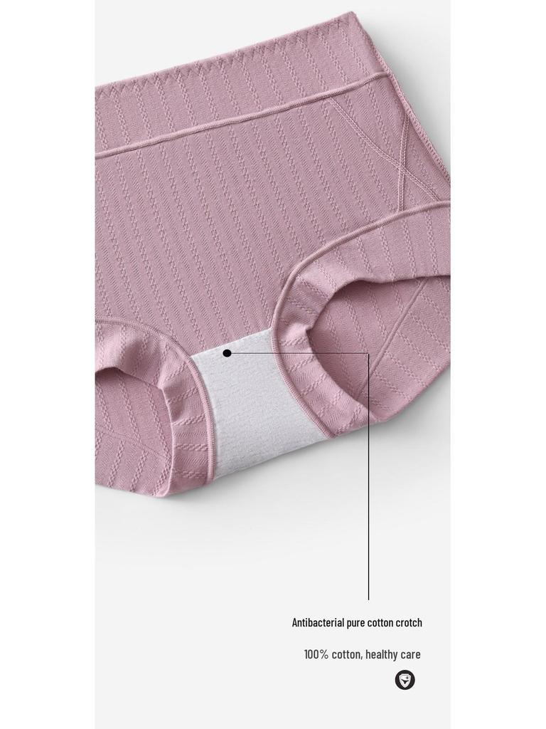 High-waisted Women's Plus Size Cotton Boyleg Panties with Tummy Control and Hip Lift