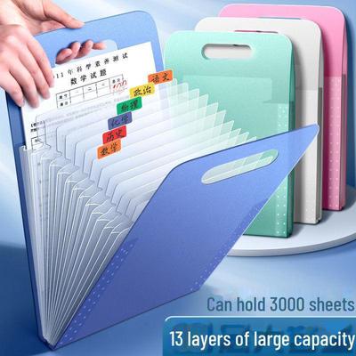Portable Multi-Layer Accordion Folder: Student A4 Subject Organizer