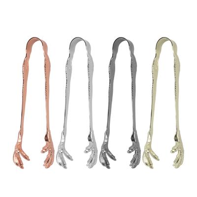 Claw  Ice Tong Stainless Steel Hand Polished Eagle Claw Shape Ice Tongs for Bar Home Use