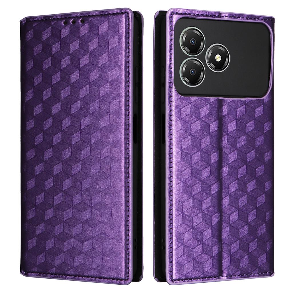 For ZTE Blade A36/nubia A36 Case Wallet Rhombus Imprinted Leather Phone Cover