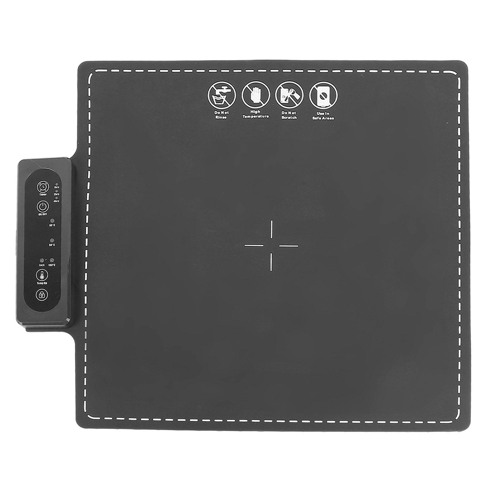 

Электрический коврик для подогрева пищи 180 Вт, нагрев всей поверхности за 10 с, 3 таймера, 3 температурных режима, защита от детей, силикон US Plug