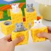 Süßes Käse & Maus Quetschspielzeug Kreativer Dekompressions Fidget Stressabbau Weich Quetschbar Dekor Neuheit Geschenk für Kinder Erwachsene Lustiges Partygeschenk