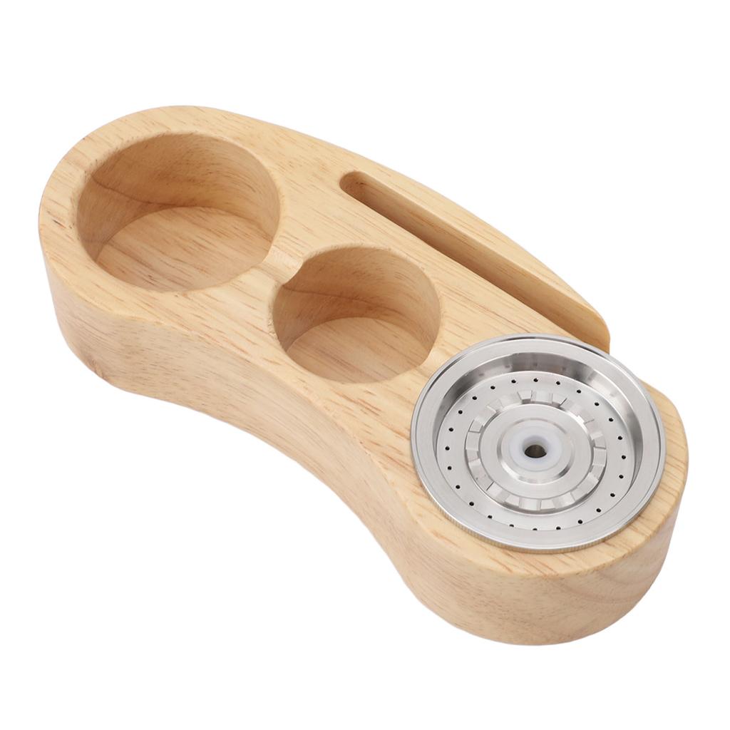 Wood Coffee Capsules Holder Multipurpose Space Saving Stable Base Coffee Capsules Filling Storage