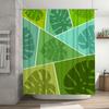 Green Leaf Pattern Shower Curtain Modern Bathroom Decor Waterproof Fabric 3D Printing Customizable Size Shower Curtains For Bath
