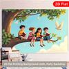 2D Plane Tree Reading Indoor and Outdoor Party Banner Suitable for Birthday Wedding Ball Party Polyester