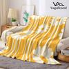 Yellow Stripe Daisy Flannel Blanket Warm Soft Halloween Christmas Decorative Couch Warm Cozy All-Season Gift