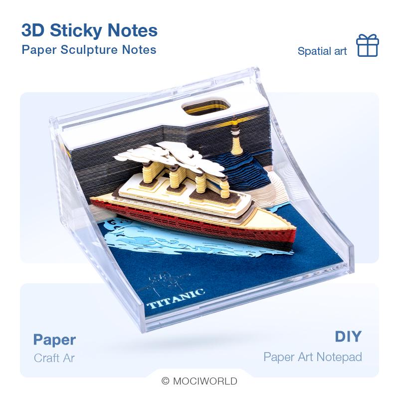 Student Stationery Personalized 3D Note Pad Custom Sticky Notes Paper Sculpture Souvenirs