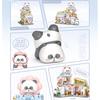 New Panda Restaurant Taiyaki Flower Store Street View Shop Food House Building Blocks Kit Girls Bricks Model Kids Toy Children