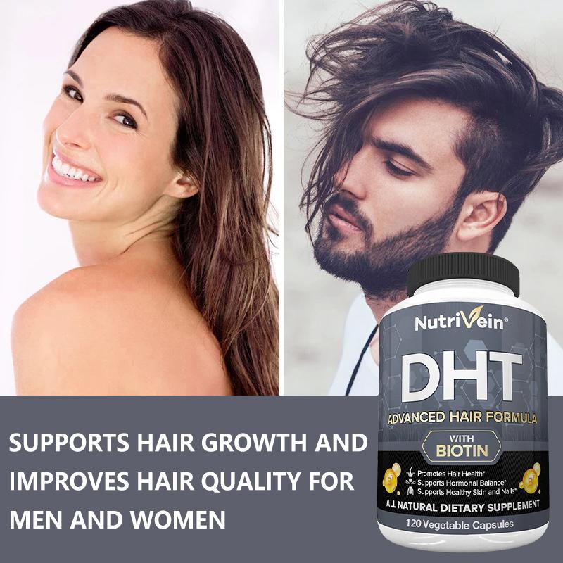 Hair Formula Supplement with Biotin, Saw Palmetto & Zinc, Hair & Nail Wellness, 120 Capsules