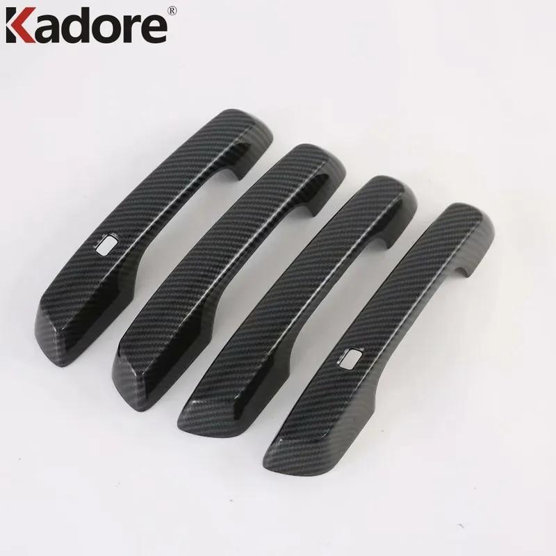For Hyundai Venue      2024 Carbon Fiber Side Door Handle Cover Trim Decoration Overlay Car Accessories