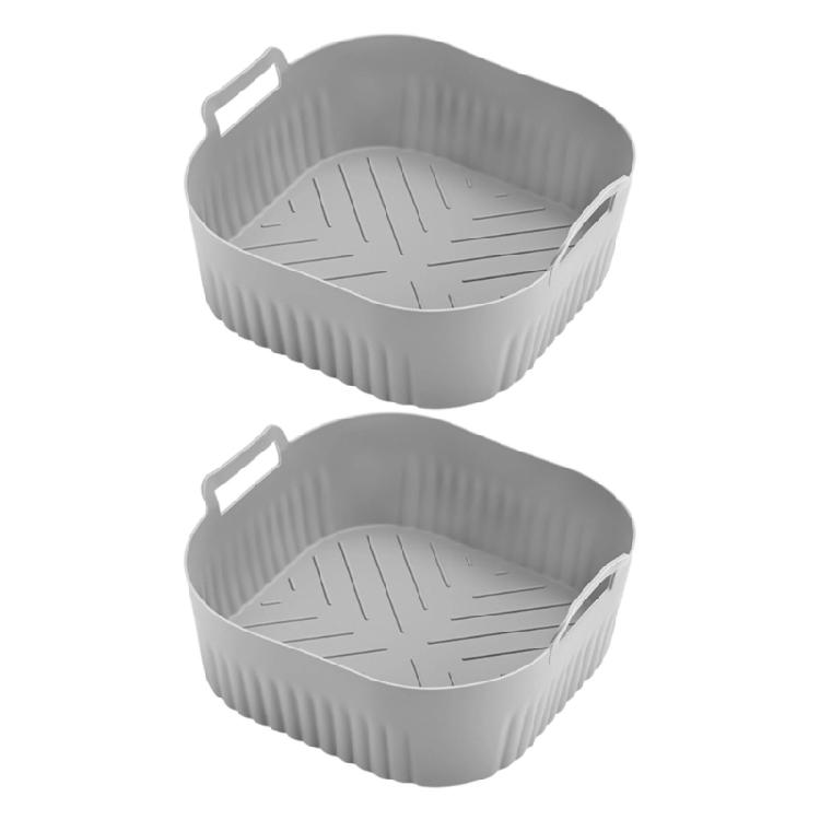 2Pcs Air Frying Machine Liners Silicone Liners Reusable Basket Liners Replacement for NA229 220 Basket Kitchen Accessories