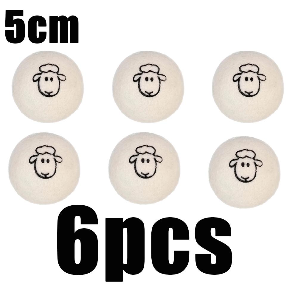 1-12Pcs Wool Dryer Balls 5/7cm Reusable Natural Fabric Softener  Home Wrinkle Reducer Washing Machine Cleaning Supplies Gadget