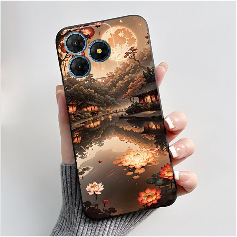 For Oscal Flat 2 2C Case Cute Love Rabbit Black Soft Silicone Protective Back Cover For Blackview Oscal Flat 2 2C Phone Cases