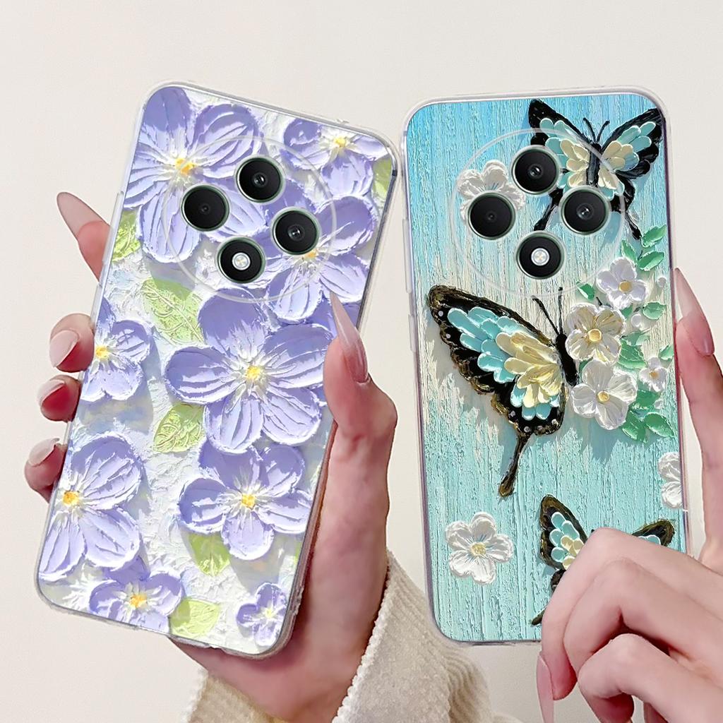 For Oppo Reno 12F 4G Case CPH2687 Stylish Butterfly Painted Cover Soft Silicone Case For Oppo Reno12 F Reno 12 FS Reno12F Bumper