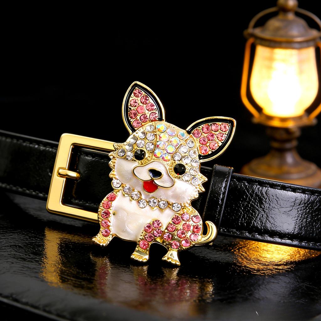 A Puppy Brooch, Embellished with Rhinestones, Suitable for Gifts for Girlfriends and Friends