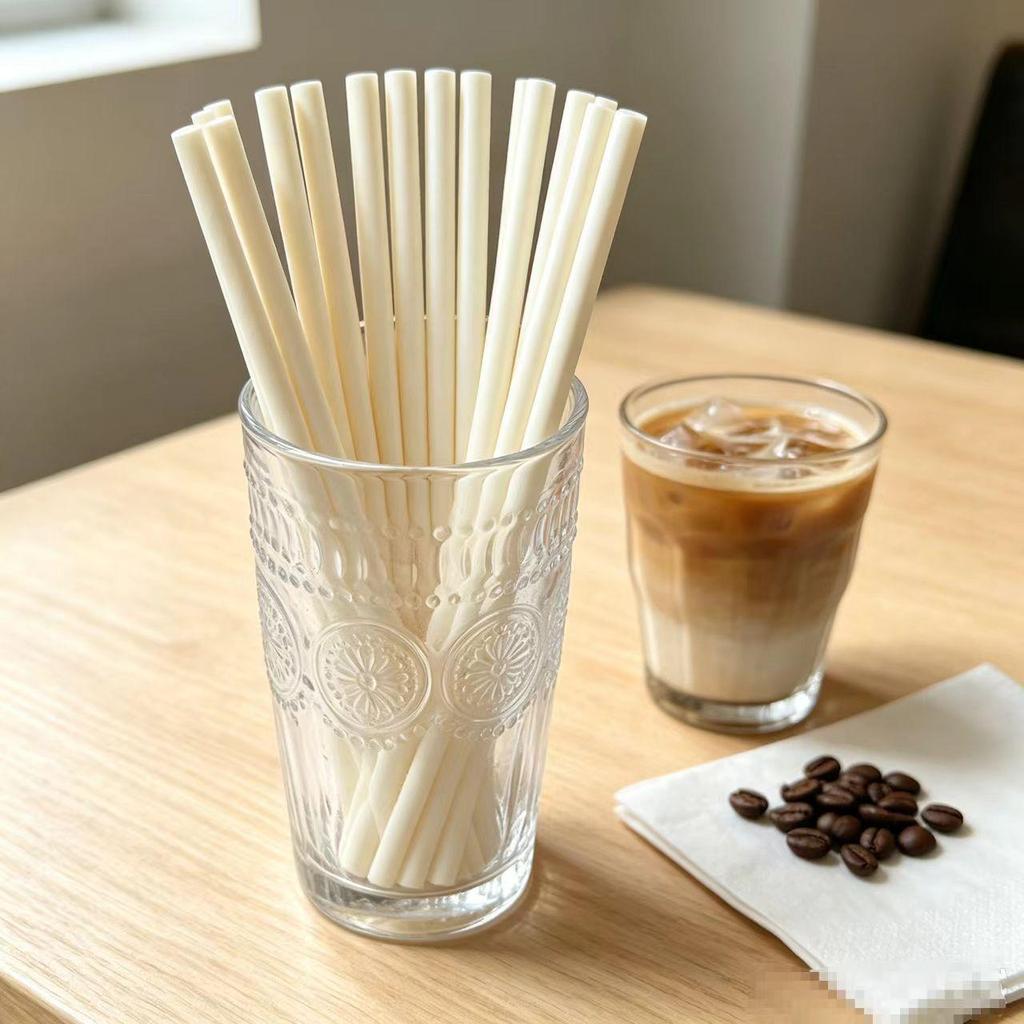 Individually Wrapped Biodegradable Striped Paper Straws