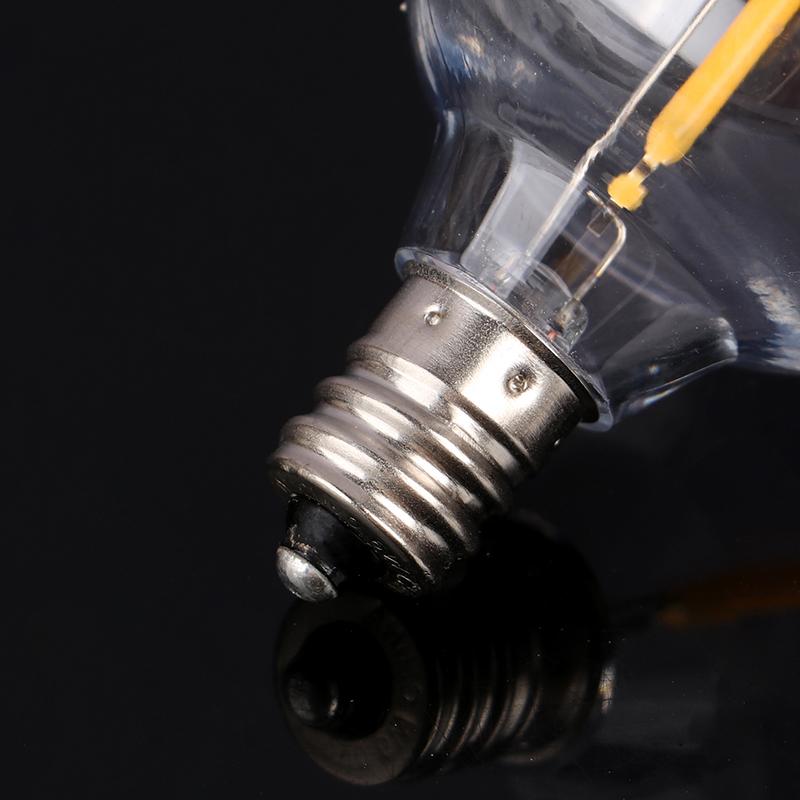 G40 Glühbirnen E12 3V 120V 220V 1W Glas-Globusbirnen Lichterkette Innen Außen Terrasse Heim Garten Deko Warmweiß