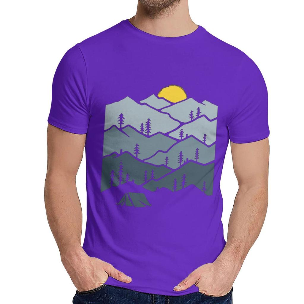 Hiking Moutain Hike Camping T Shirt Classic Round Neck Summer Casual Camiseta T Shirt