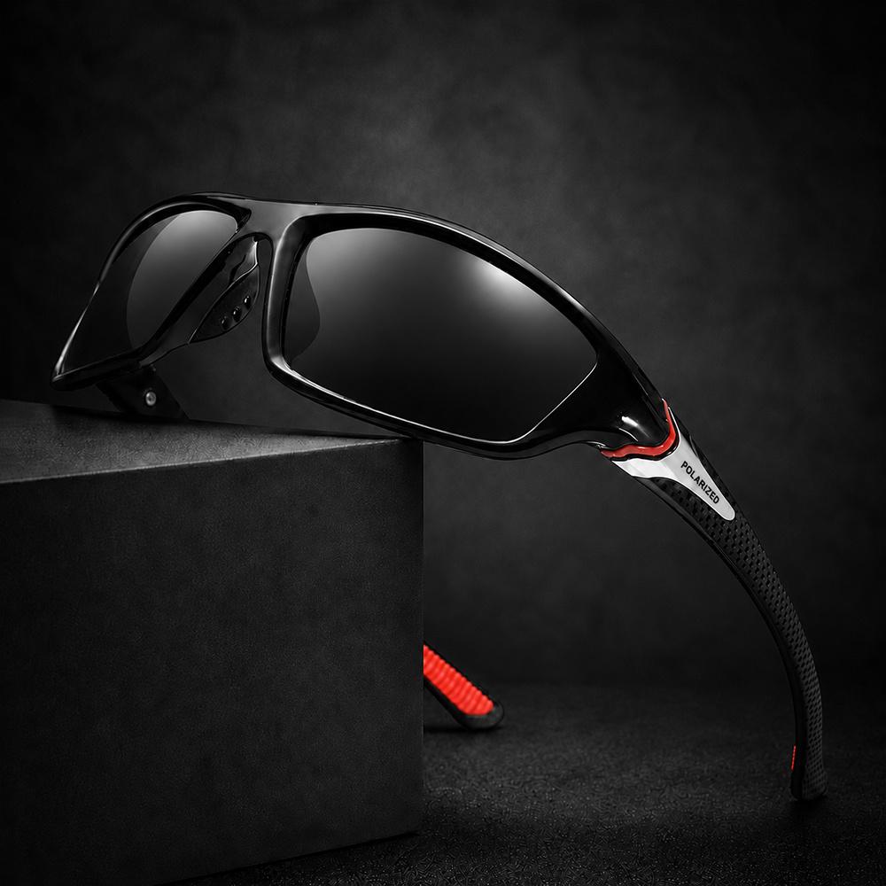 Polarized Sports Sunglasses Men UV400 Anti-Glare Driving Cycling Fishing Goggles Outdoor Windproof Sun Glasses Sport Eyewear