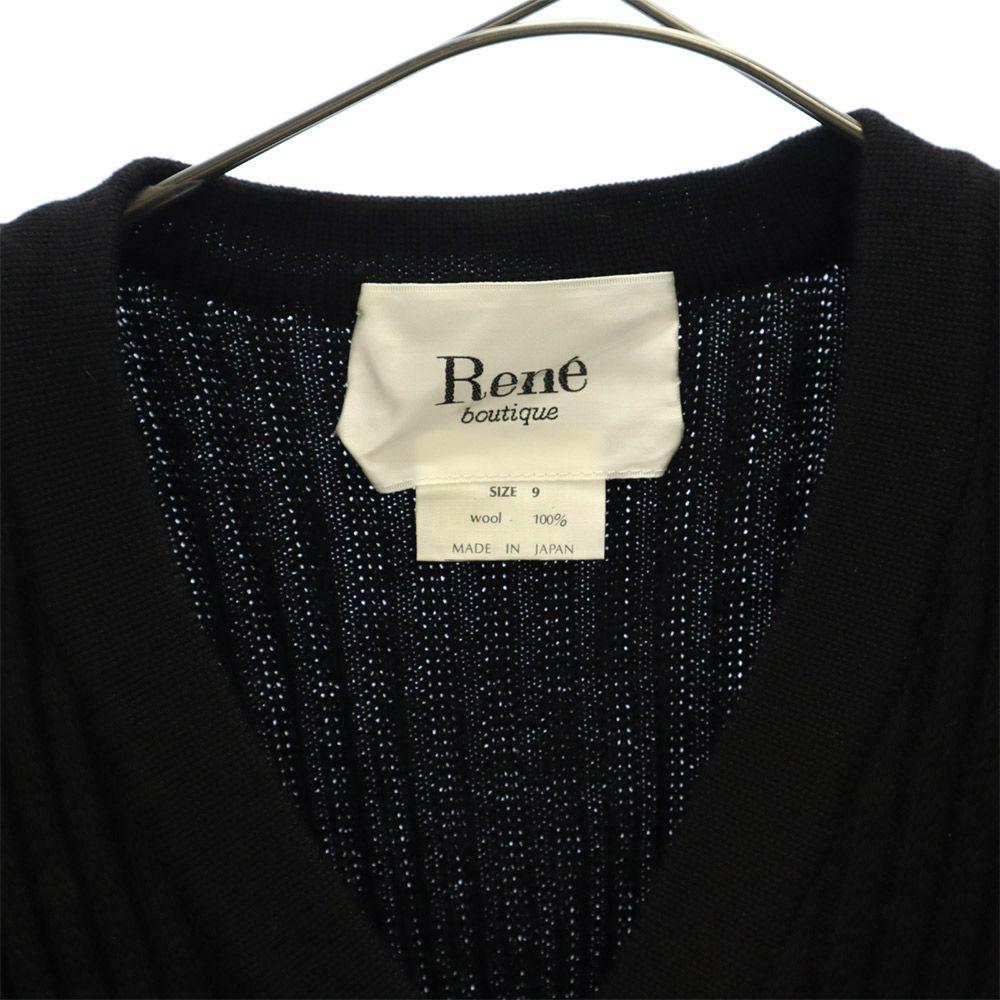 Rene boutique Long sleeve Wool knit cardigan 9 black Women Used