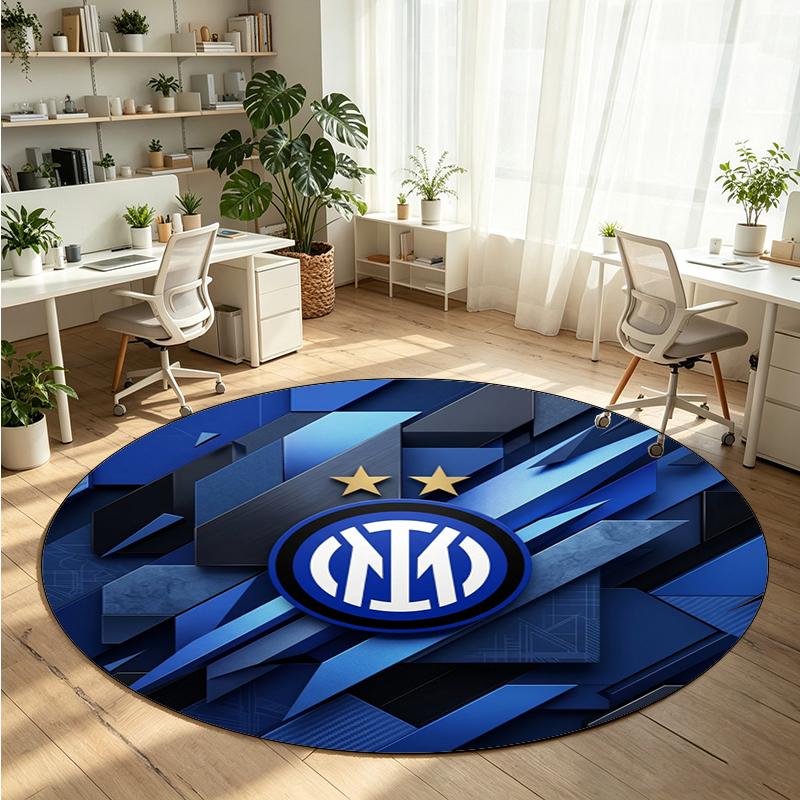 Borussia Dortmund Printed Round Crystal Velvet Rug Soft Non Slip Floor Carpet For Bedroom Holiday Gift