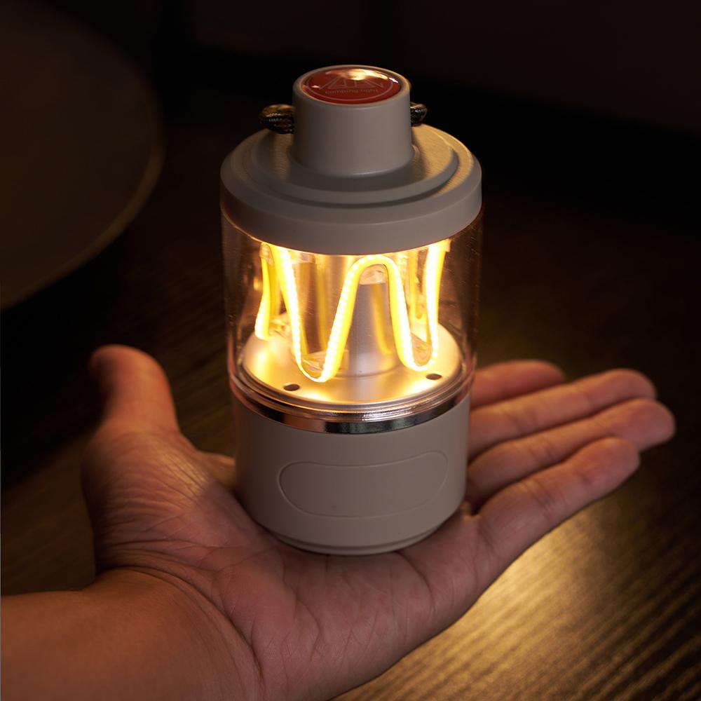 LED campinglys Vanntett utendørs dekorativ bordlampe Oppladbar bærbar campinglykt