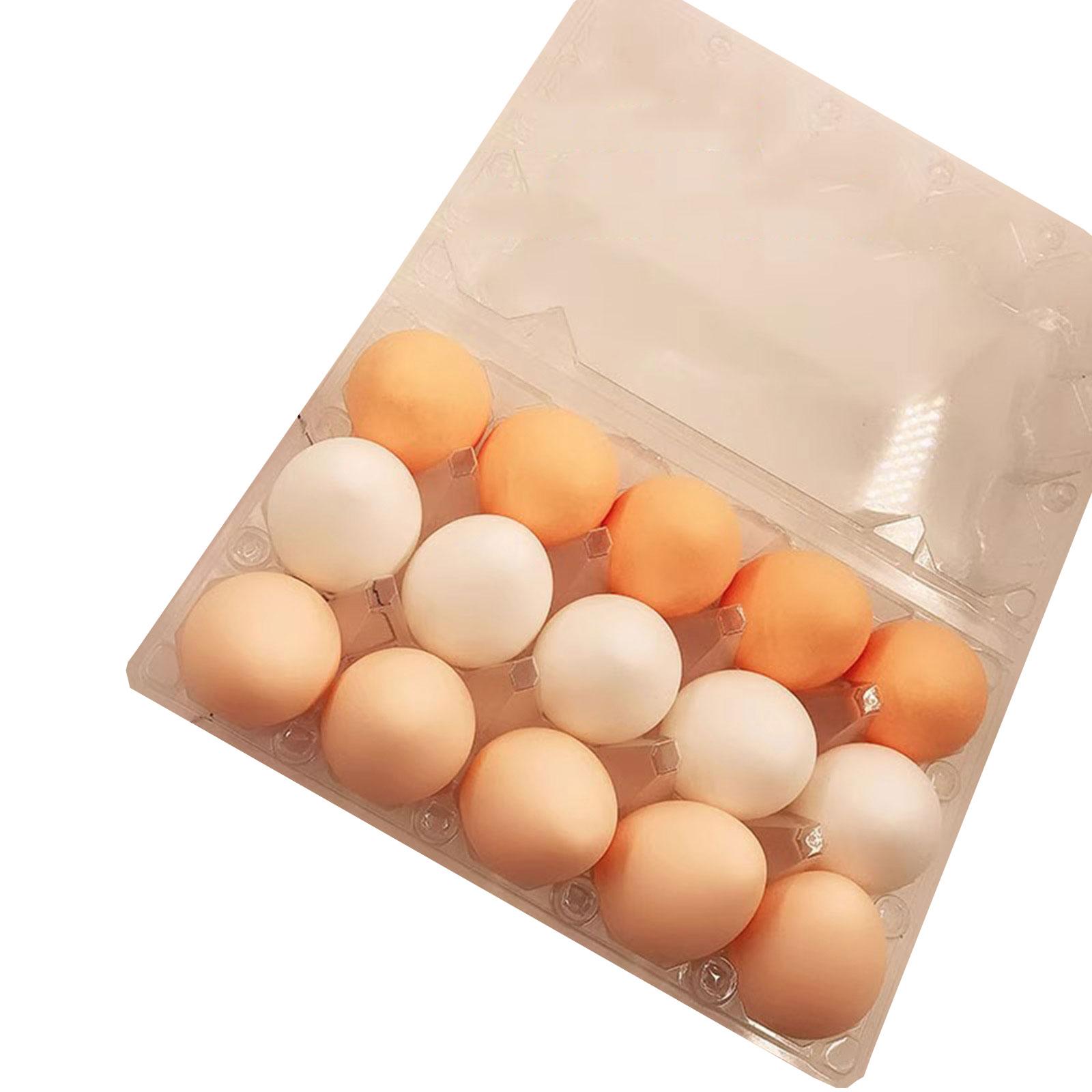 

15 Pieces Mini Fake Eggs Squeeze Toys Bouncy Elastic Sensory Fidgets Physical Counseling Eggs for Office Home & Travel 1