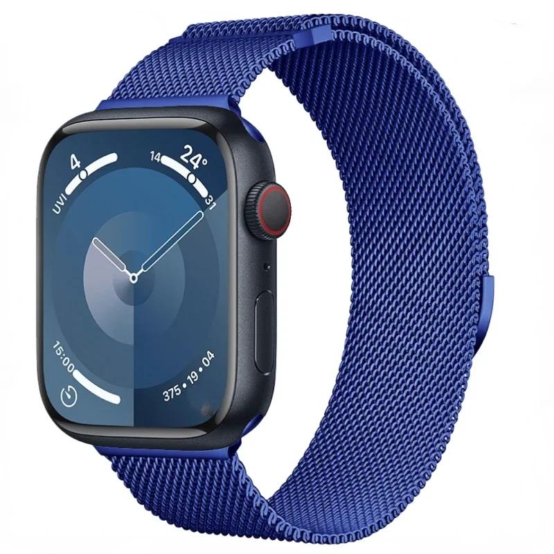 Milanese Strap For Apple Watch 10 9 8 7 41 45mm Ultra2 49mm Men's Women's Metal Breathable Band For iWatch SE 44 40 42 46mm Belt
