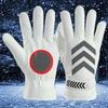Warm gloves men's autumn and winter fleece reflective strip gloves patrol fleece thickened duty command pu gloves
