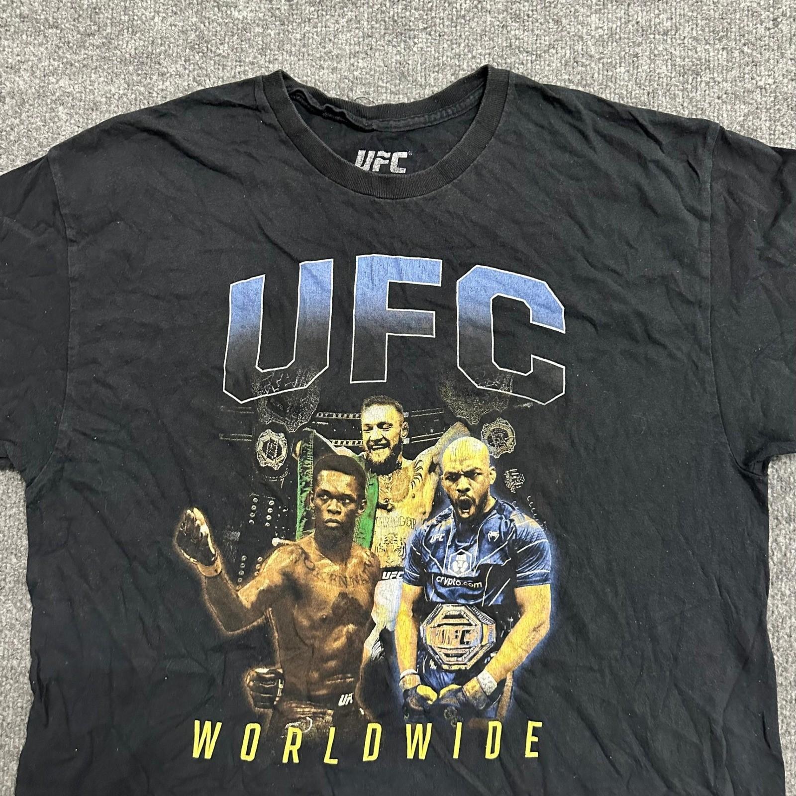 T-ShirtUFC T-Shirt Mens Size XL Black Worldwide Graphic Conor McGregor Jon Jones MMA L