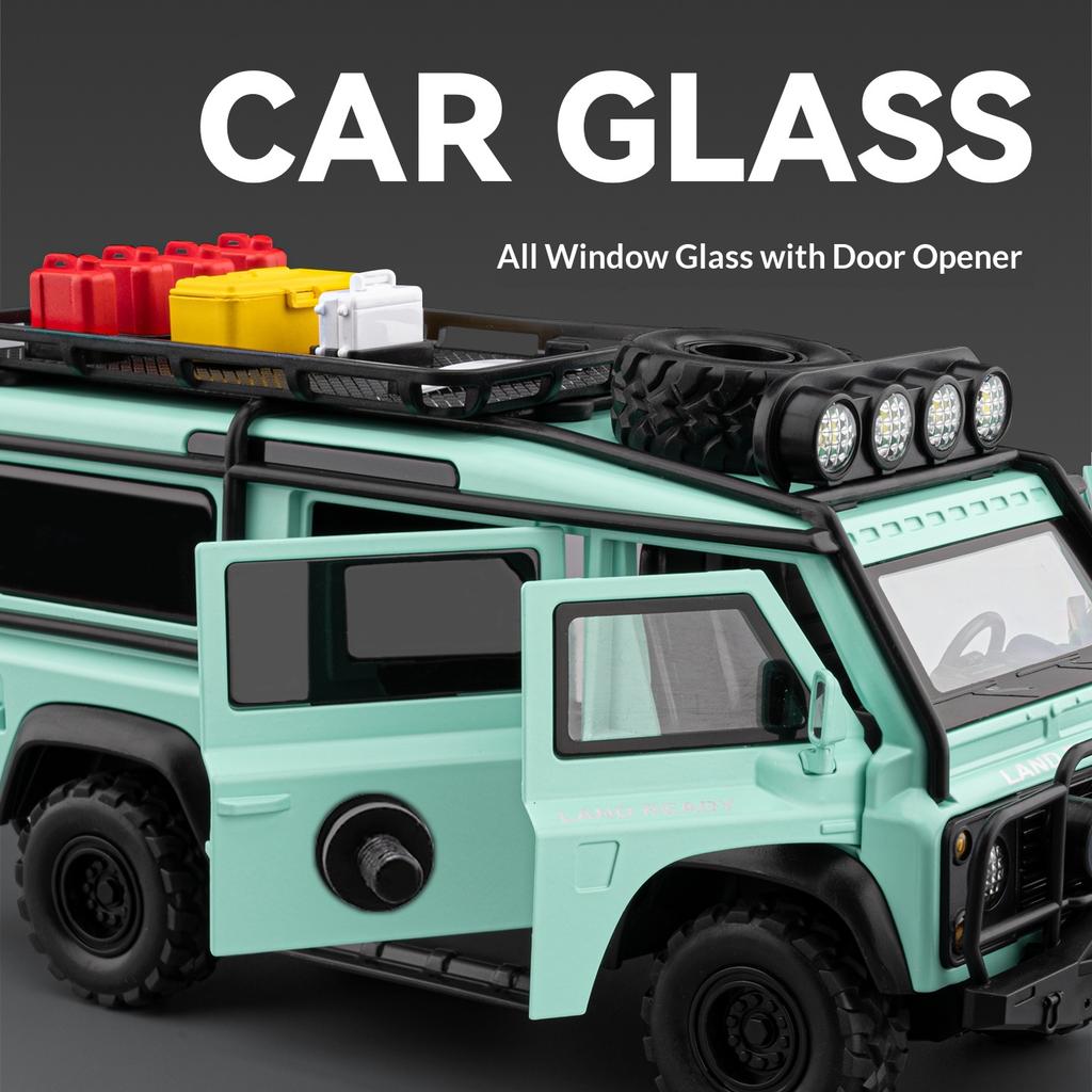 1:24 Scale VAN Off-road Vehicle Model Outdoor Camping Vehicle Toy Children's Holiday Gift Halloween Christmas Gift