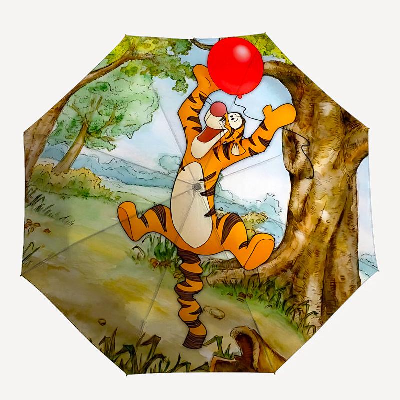 Tigger, Balloon Automatic Opening and Closing Umbrella, Compact Travel Umbrella, Lightweight and Portable, Suitable for Beach Commuting Busi