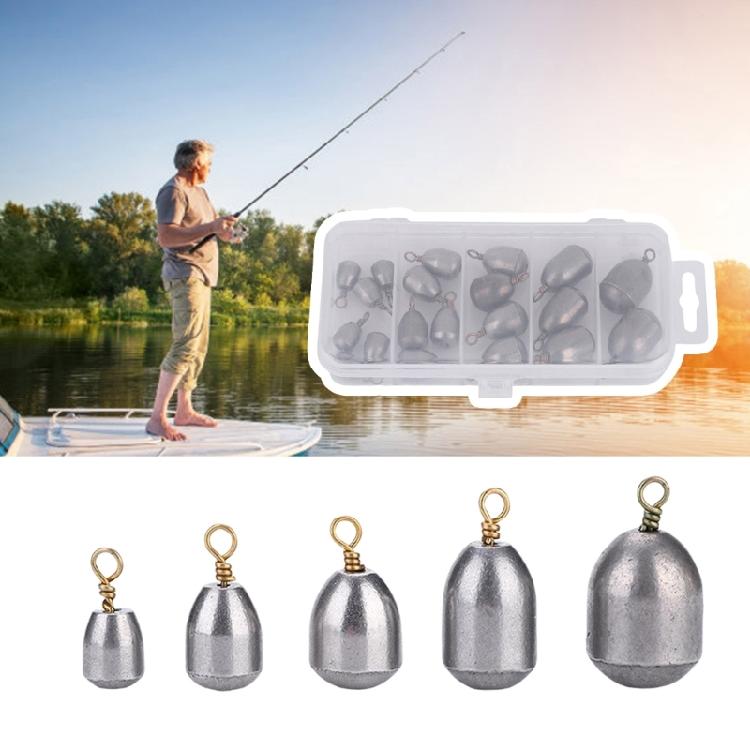 Fishing Weights Sinkers Assortment Metal Casting Sinkers Weights with Rings Water Drop Sinkers Weight Easy to Use