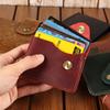 Oyir Men'S Genuine Leather Card Case, Large Capacity Bank Card, Driver'S License Wallet, Retro Men'S Hidden Buckle Clutch Bag