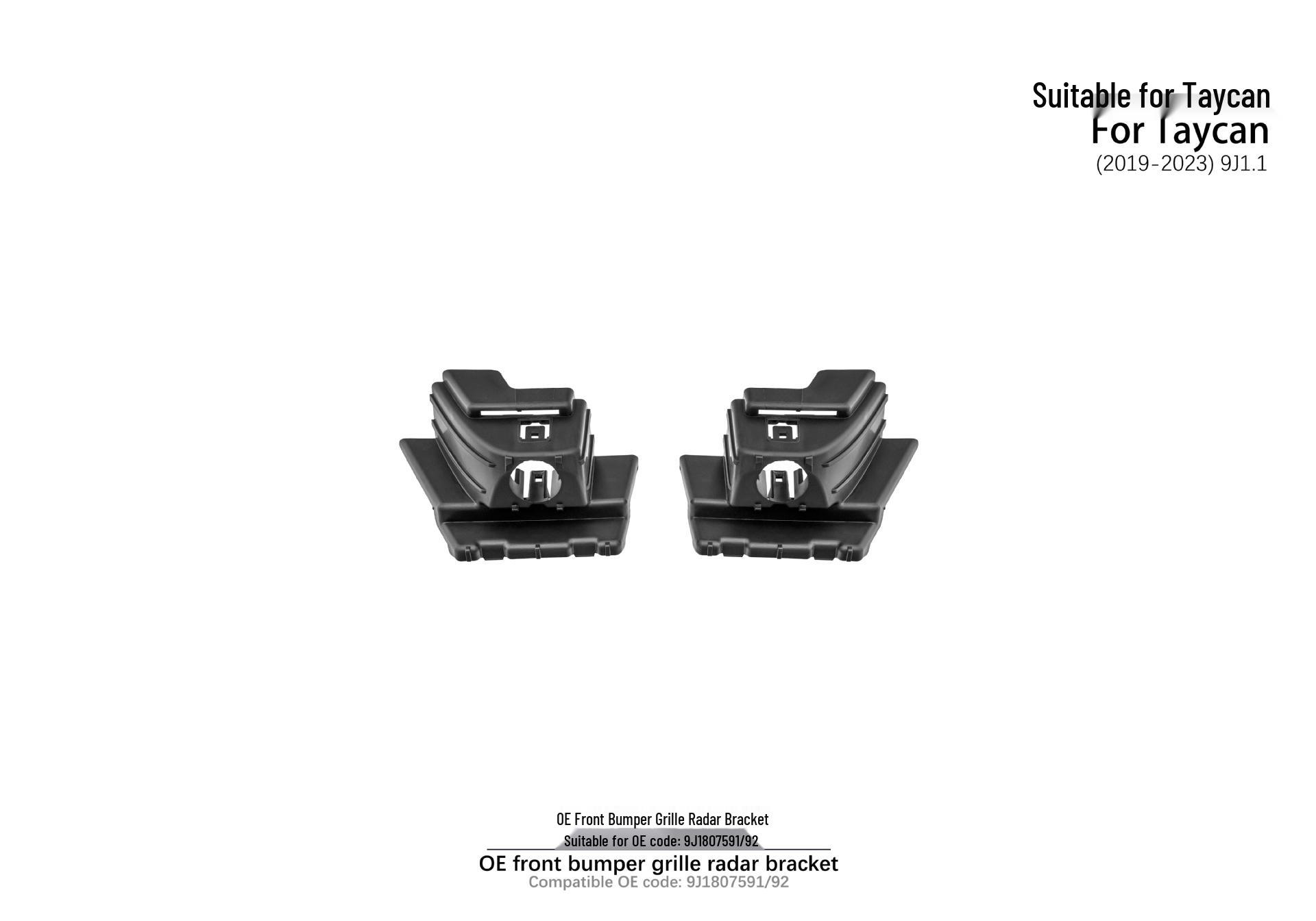Compatible Bracket for 2019-2023 Porsche Taycan 9J1.1 Front Bumper Grille Radar