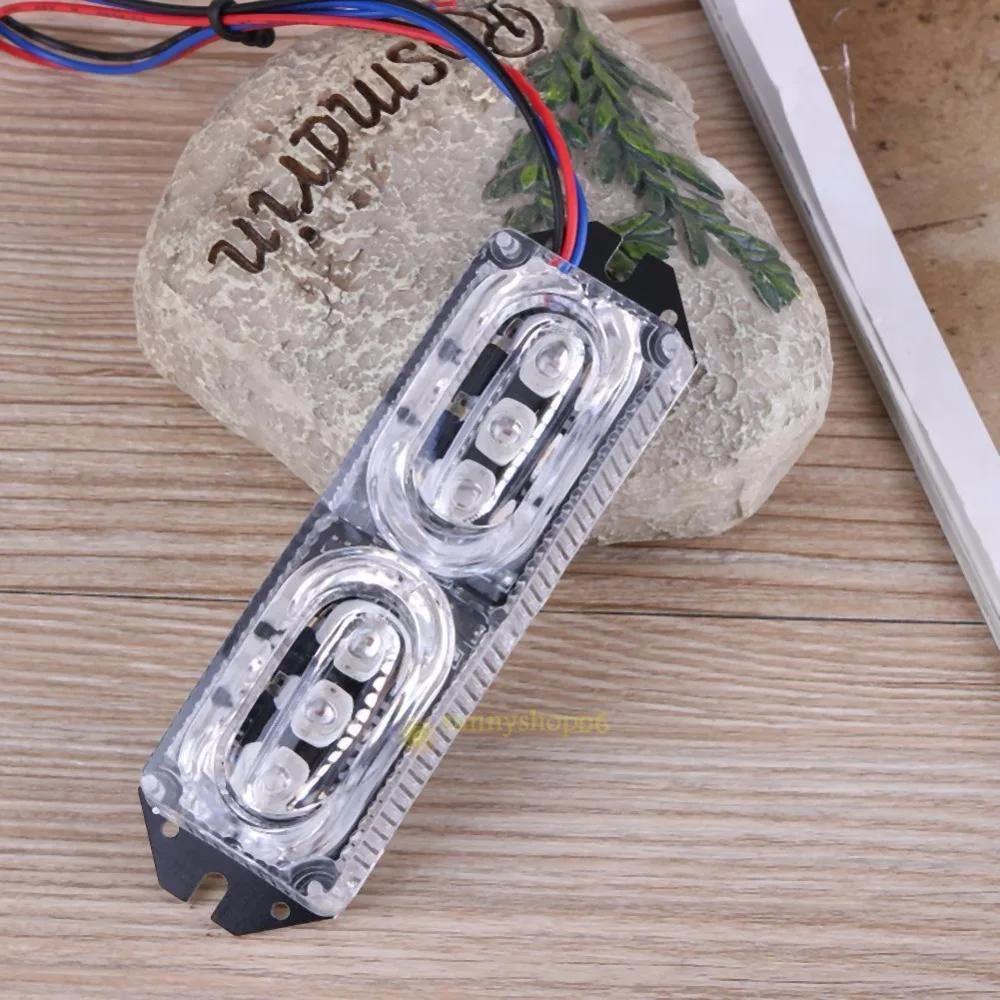 6LED Auto LKW Motorrad Notfall Leuchtfeuer Warnung Gefahrenblitz Stroboskop Lichtleiste Lampe 12V Blau
