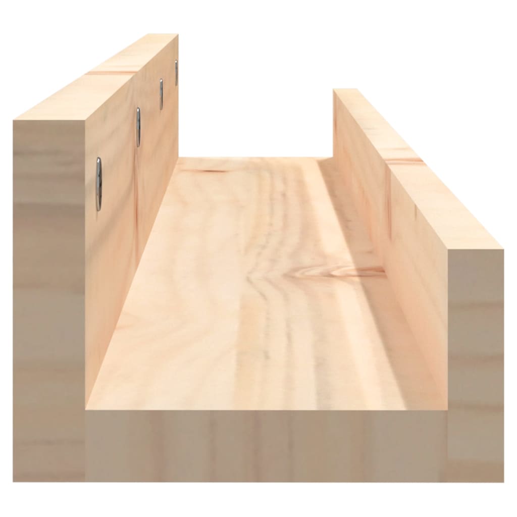 Wall Shelves 2 pcs 80 x 12 x 9 cm Solid Pine Wood