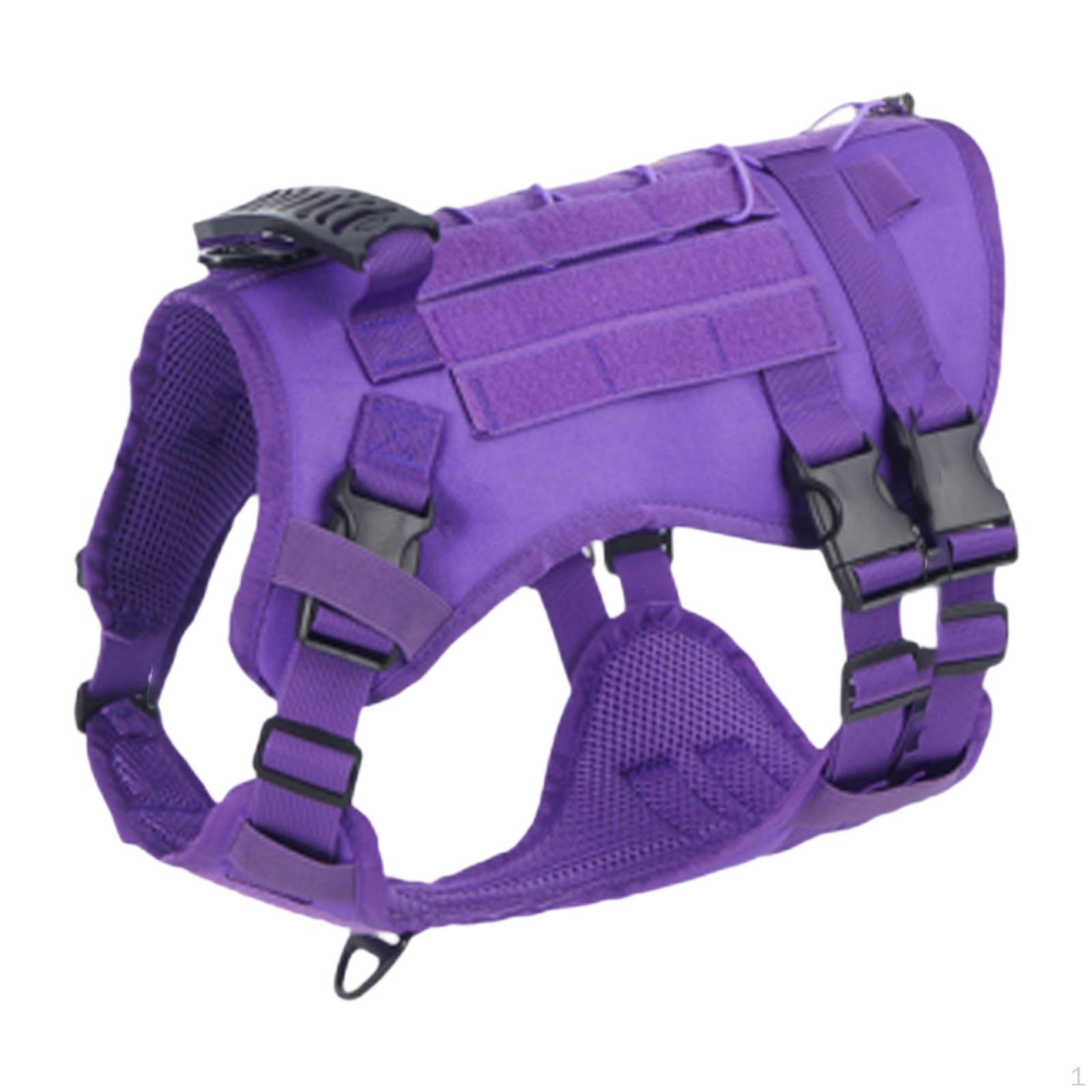 Breathable Pet Harness with Easy Control Handle, Dog Vest. Violet S