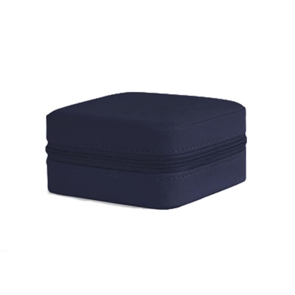 Kompaktowe skórzane pudełko na biżuterię dla kobiet - Uroczy organizer na wisiorki, kolczyki i pierścionki