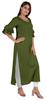 Moomaya Solid Designer Kurti Bell Sleeve Casual Long Straight Kurta For Women