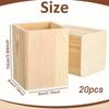 20pcs Small Wooden Crates - Wood Pen & Pencil Holder for DIY Crafts, Wooden Pencil Box for Crafts Projects