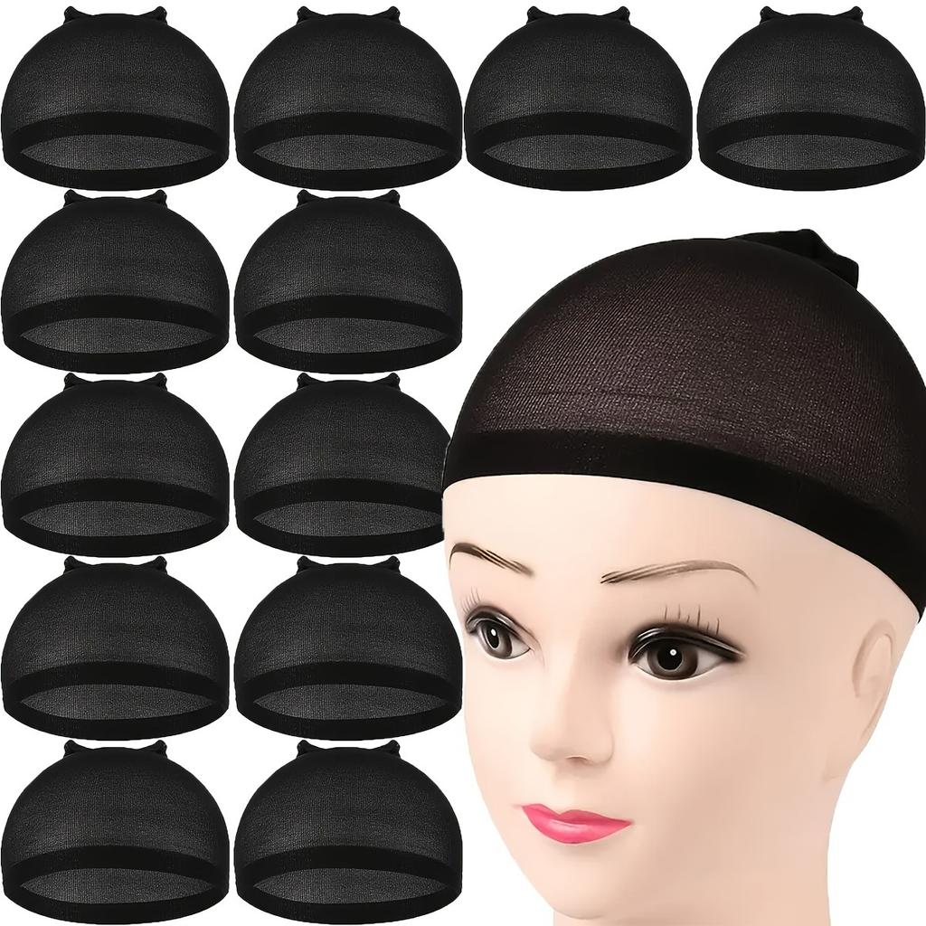 20 Stück Perückenkappen, Strumpf-Perückenkappen, rutschfeste, dehnbare Nylon-Perückenkappen für Frauen, weich und atmungsaktiv, geschlossenes Ende