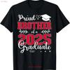 Proud Brother Of A 2025 Graduate Class Graduation T Shirt Vintage Washed Stylish Slightly Casual Comfortable Breathable Soft