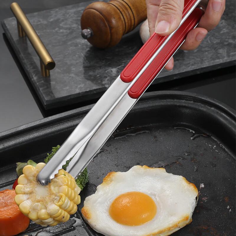 Colorful Stainless Steel Food Tongs Set